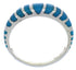 Silver Southwestern Turquoise Inlay Ring Size 6-3/4 TX45465